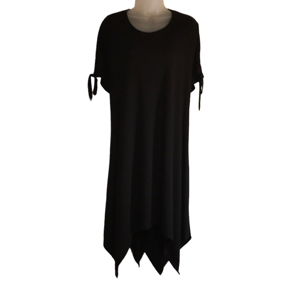 Bobbie Brooks Womens plus size 3X black dress midi to maxi length Poly Spandex